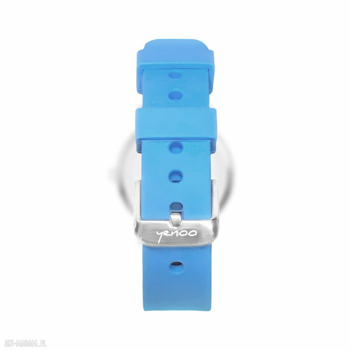 Zegarek mały - Ptaszki folkowe Blue - silikonowy, niebieski