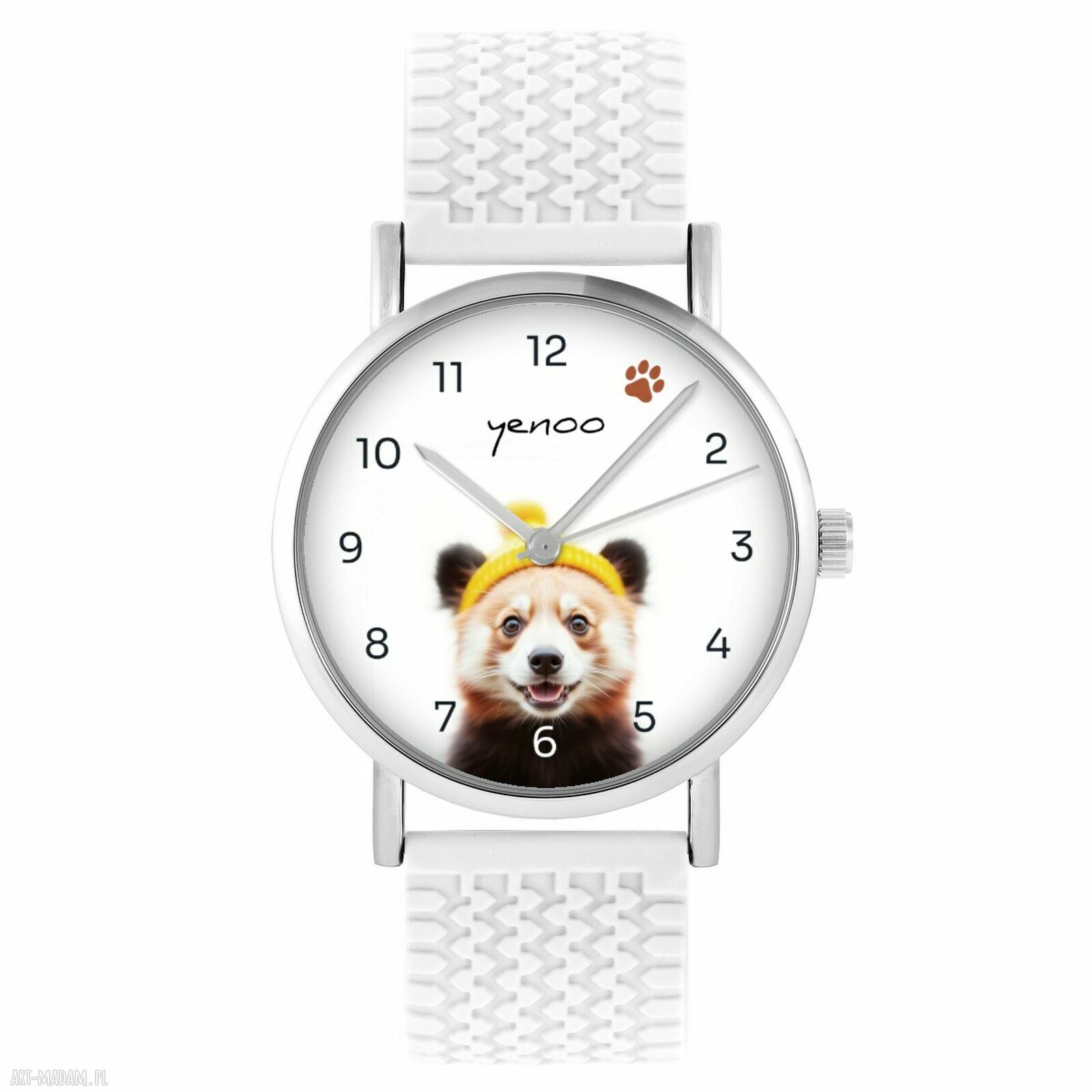 Zegarek Panda silikonowy biały - Miś dla niej