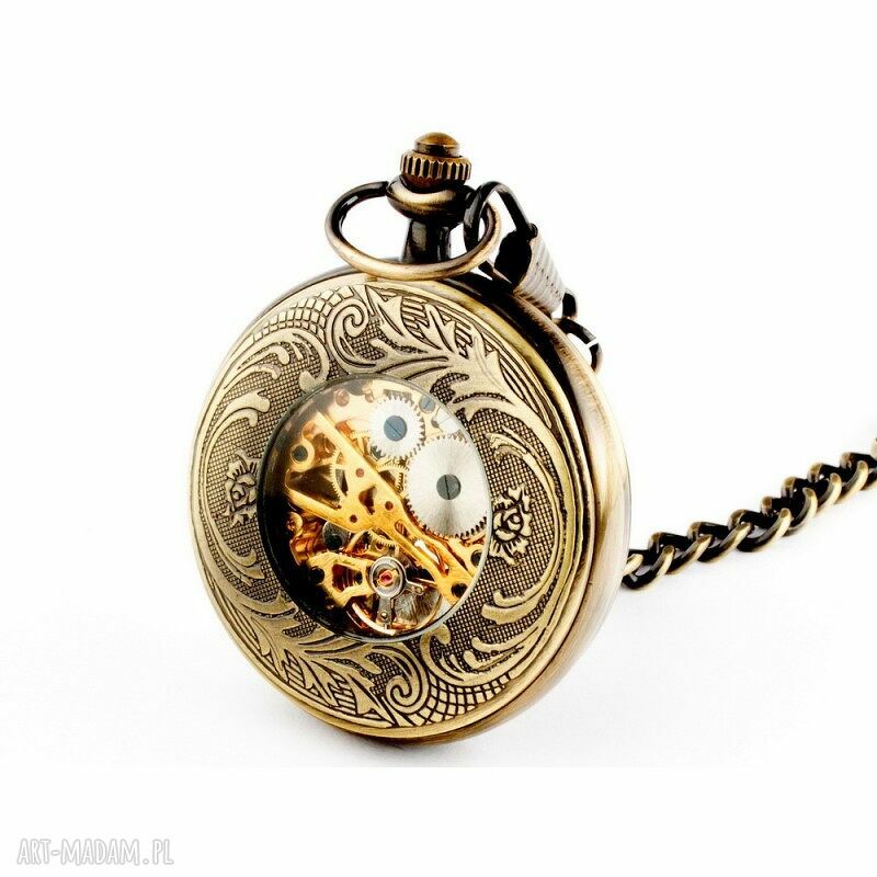 Zegarek-wisior Zodiak I z brązu - znaki zodiaku i mechanizm "wglądu"
