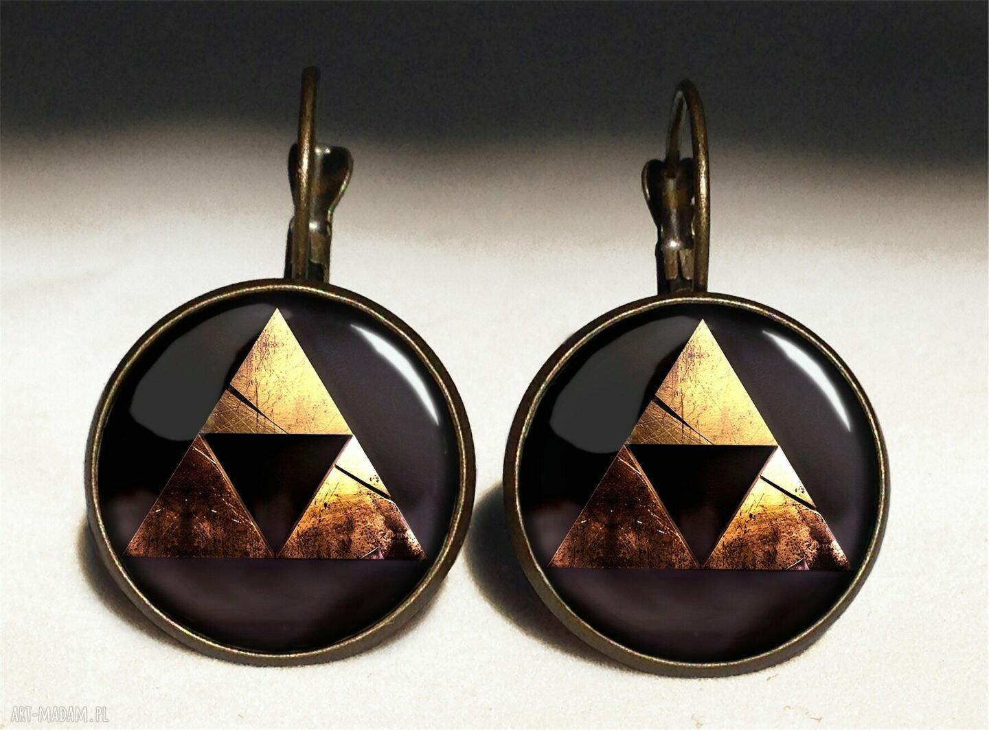 Naszyjnik Zelda Triforce medalion z lancuszkiem Sila, ręcznie robiony