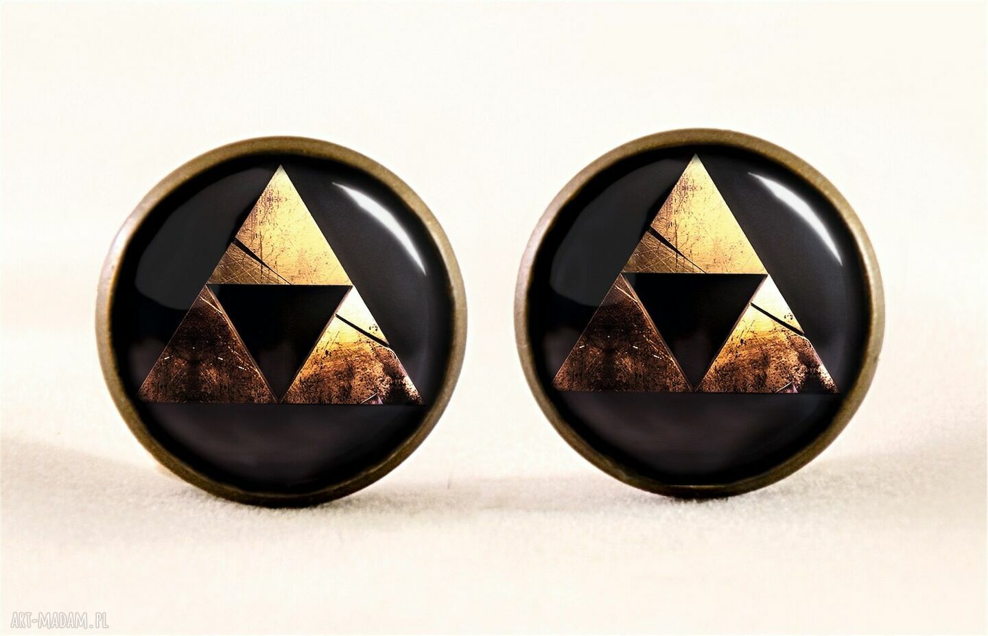 Naszyjnik Zelda Triforce medalion z lancuszkiem Sila, ręcznie robiony