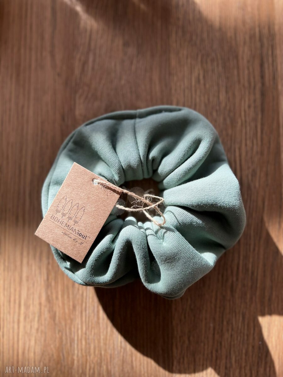 Scrunchie Zero Waste Mint Mood - miętowa gumka do włosów