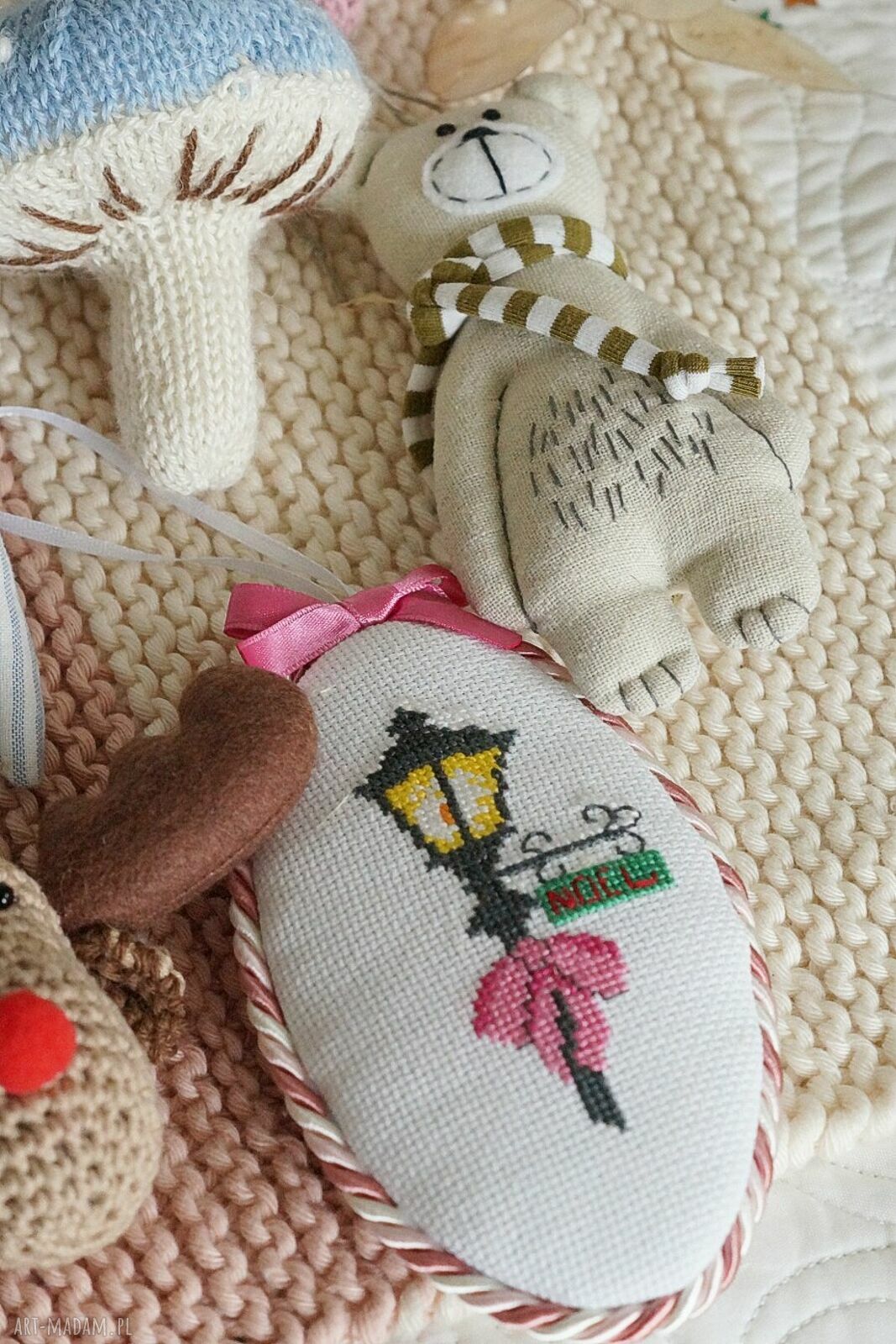 Zestaw 7 ozdób Bożonarodzeniowych No. 21 - handmade na choinkę i prezent