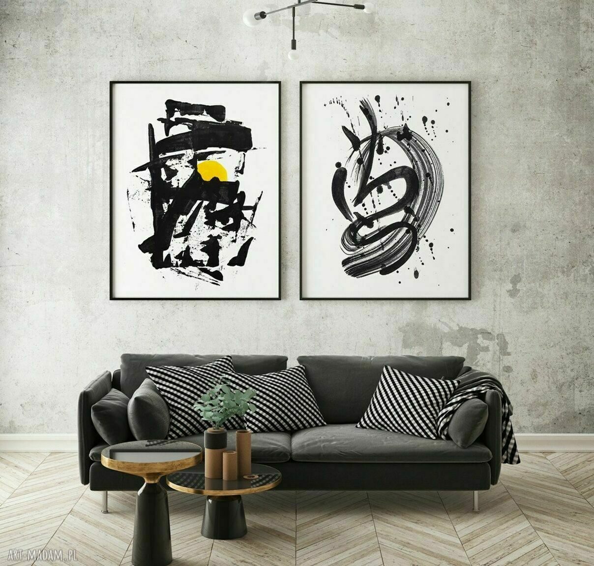 Zestaw 2 plakatów abstrakcji 50x70 cm - Hogstudio, bez ram