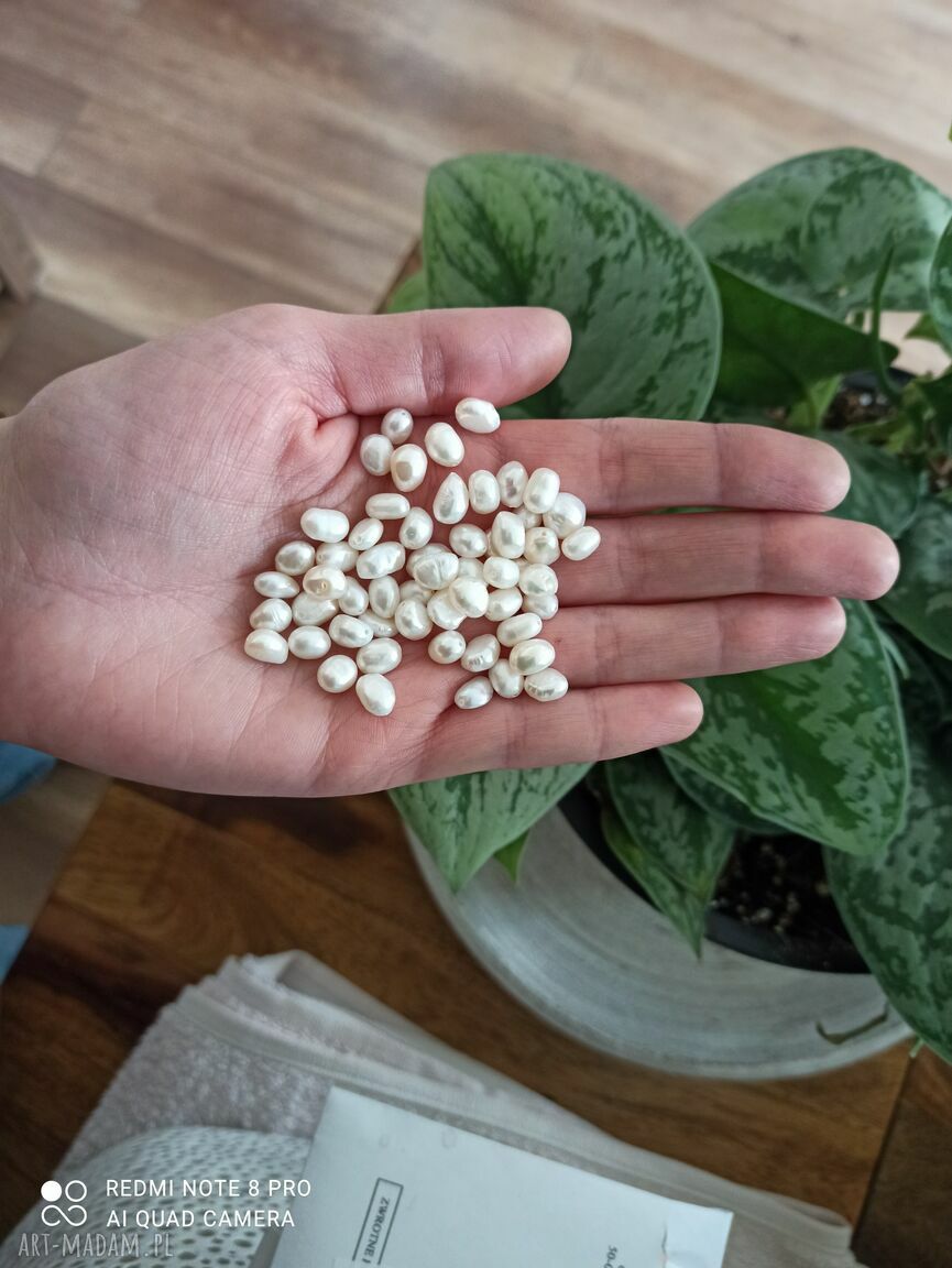 bransoletki: Zestaw 2 bransolet z zawieszkami srebro i perła. Handmade