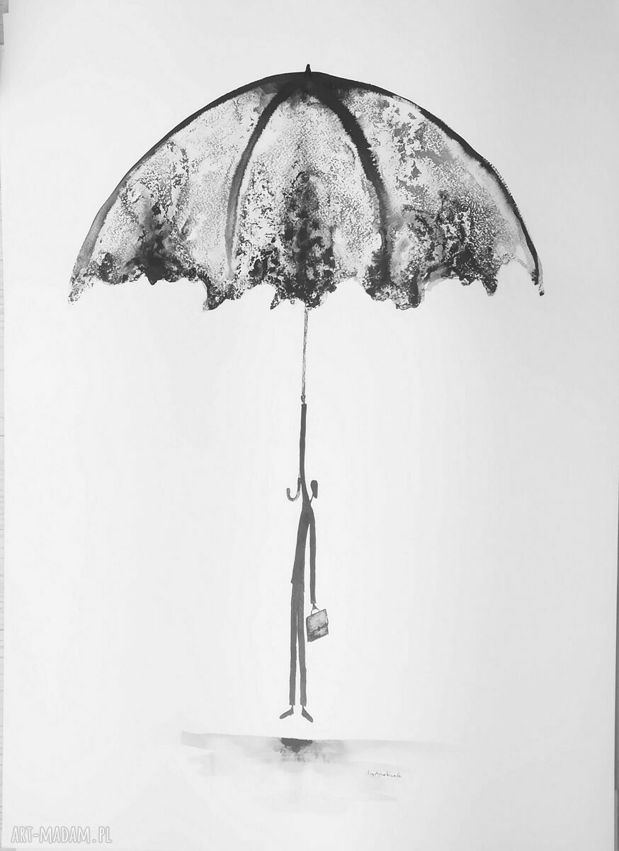 Zestaw 2 grafik Dreams i Rain 50x70 - czarno-białe bez ramki