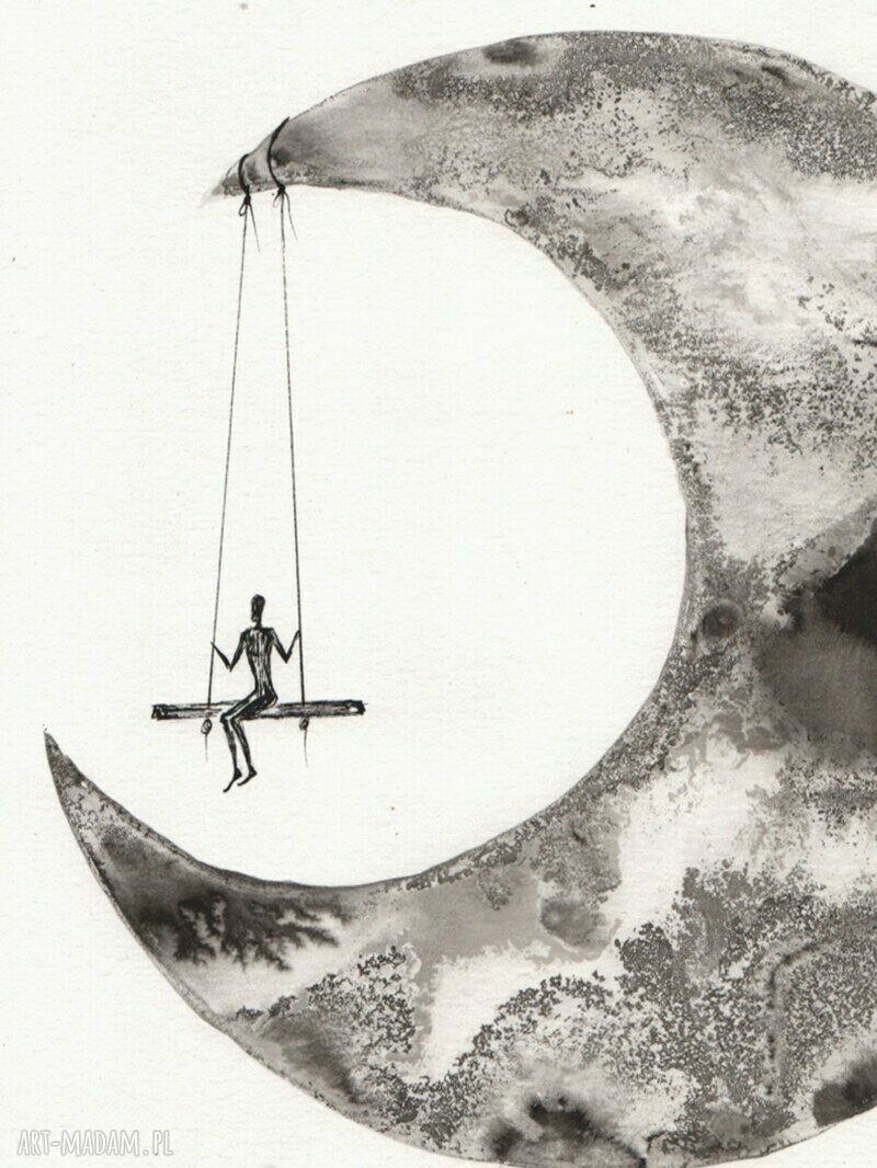 Zestaw 2 grafik 30x40 cm ręcznie robionych abstrakcja monochromatyczna