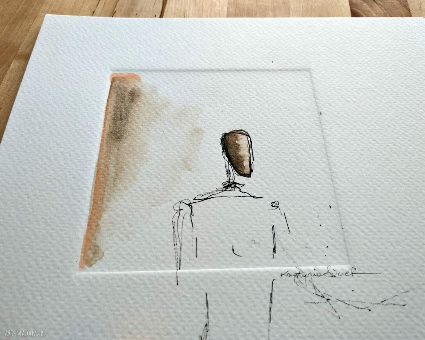 Zestaw 2 grafik A4 abstrakcja w tuszu (21x30)