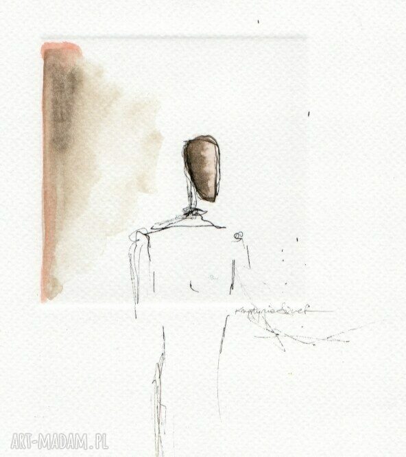 Zestaw 2 grafik A4 abstrakcja w tuszu (21x30)