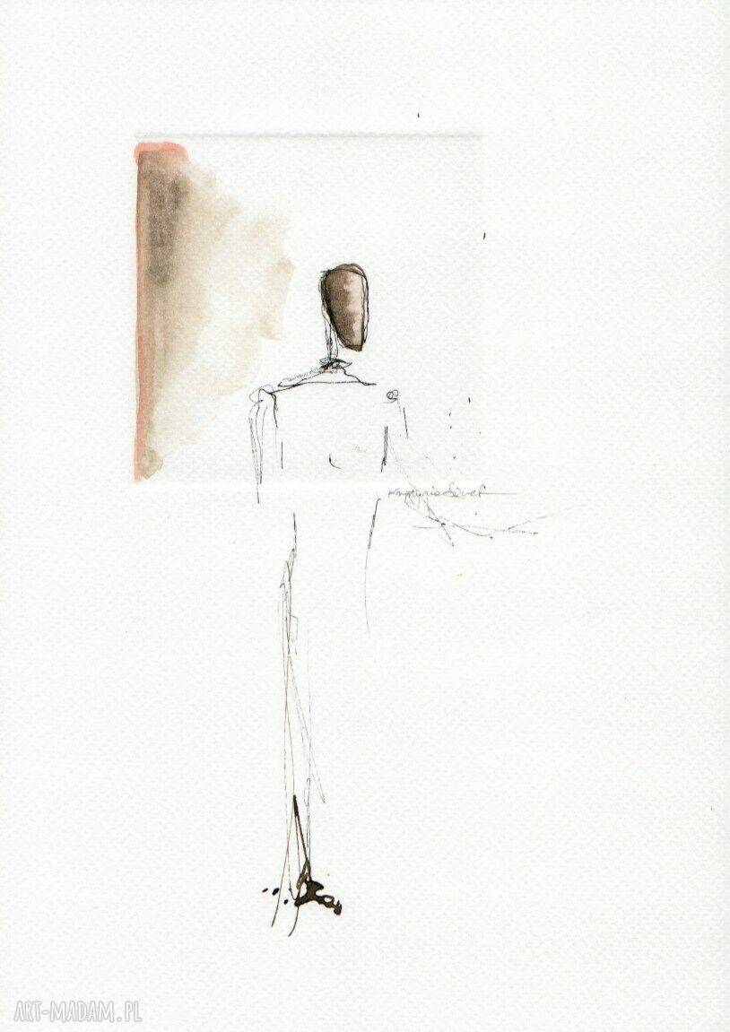 Zestaw 2 grafik A4 abstrakcja w tuszu (21x30)