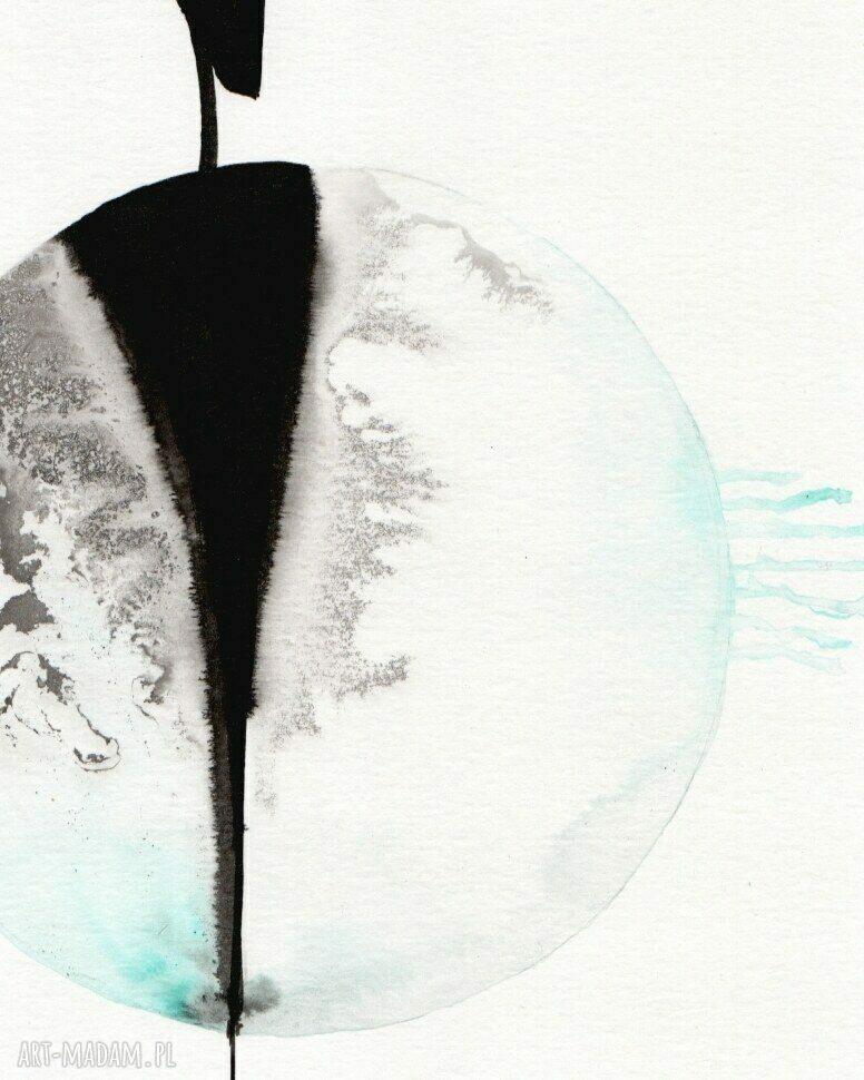 Zestaw 2 grafik 30x40 cm - biała abstrakcja skandynawska, czarno-białe