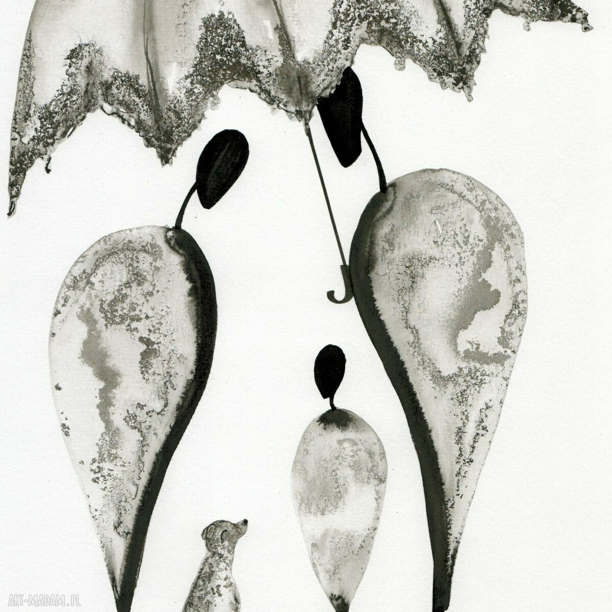 Zestaw 2 grafik ręcznie wykonanych abstrakcja skandynawska