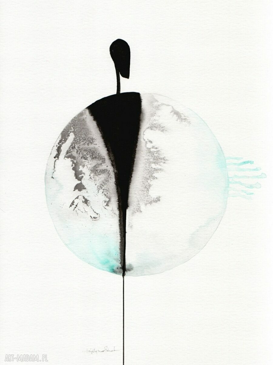 Zestaw 2 grafik 30x40 cm - biała abstrakcja skandynawska, czarno-białe