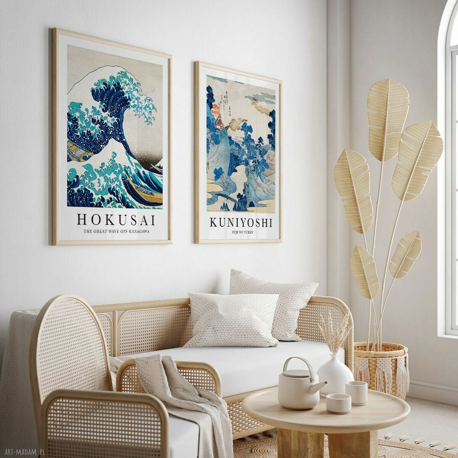 Zestaw 2 japońskich plakatów - format A4 Hokusai