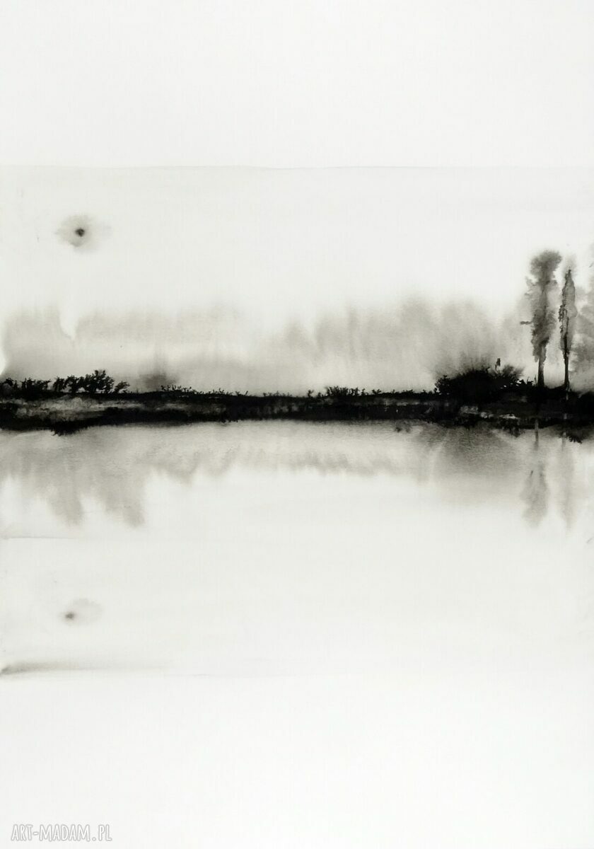 Czarno-biała abstrakcja do salonu - zestaw 2 ręcznie malowanych obrazów 50x70 cm