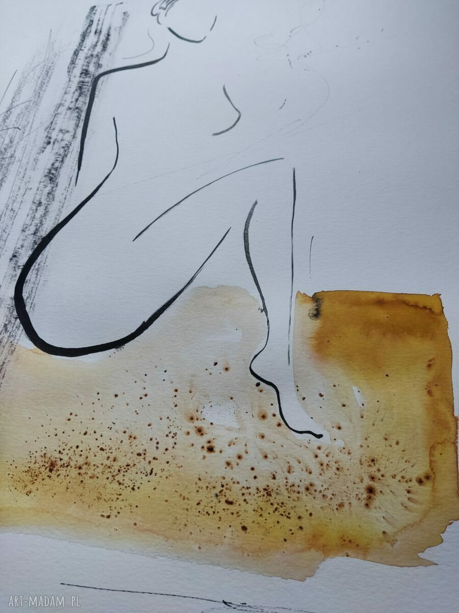 Zestaw 2 nowoczesnych obrazów malowanych ręcznie 50x70 cm na ścianę z charakterem