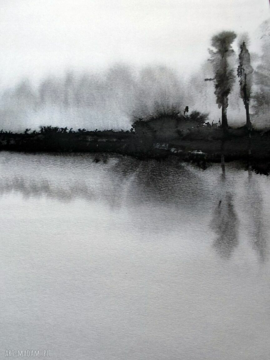 Czarno-biała abstrakcja do salonu - zestaw 2 ręcznie malowanych obrazów 50x70 cm