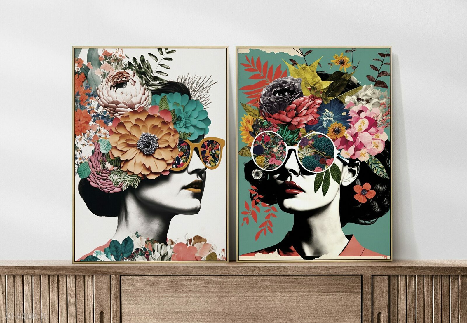 Zestaw 2 plakatów Kobiece kolaże 30x40 cm