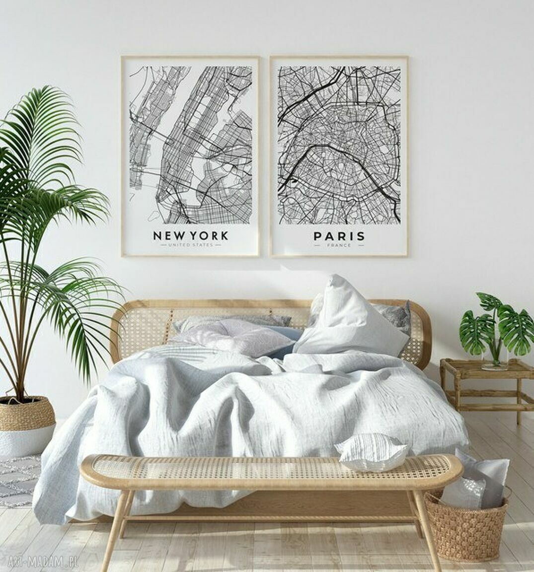 Zestaw 2 plakatów mapa - B2 50x70 cm