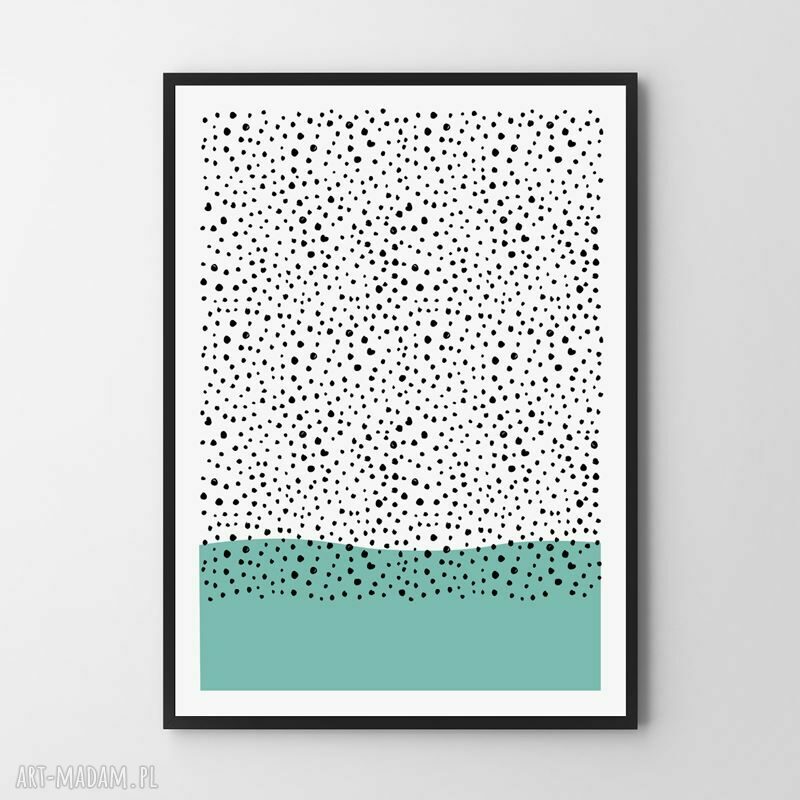 Zestaw 2 plakatów 30x40 cm w abstrakcyjnych odcieniach miętowych i turkusu