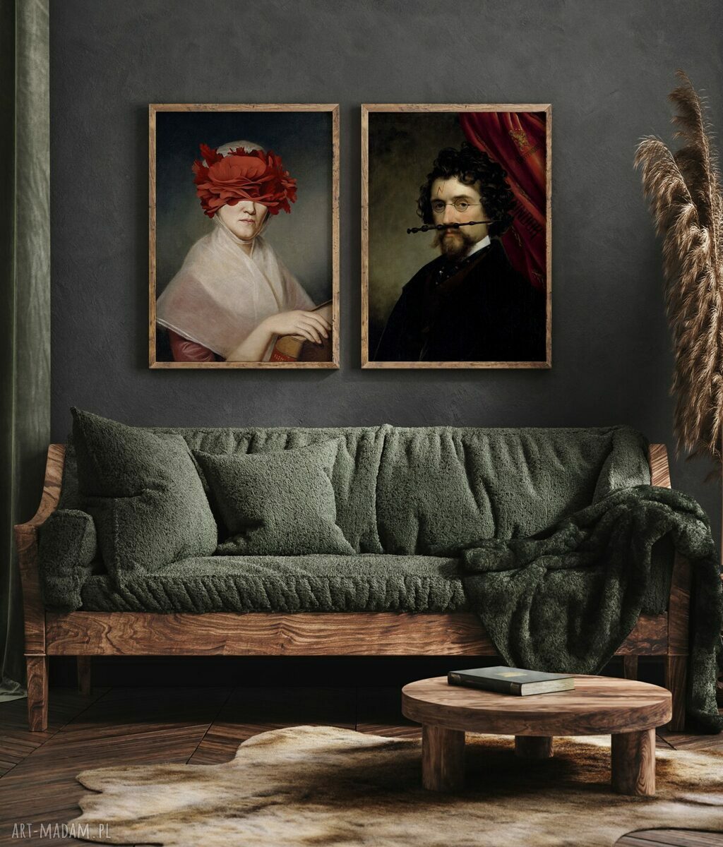 Zestaw 2 plakatów Sztuka 30x40 cm portret - elegancka dekoracja z klimatem klasyki