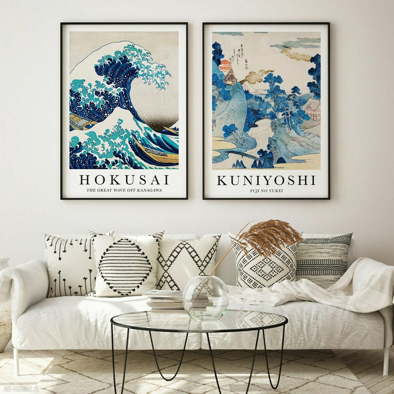 Zestaw 2 plakatów japońskich - 50x70 cm Hokusai