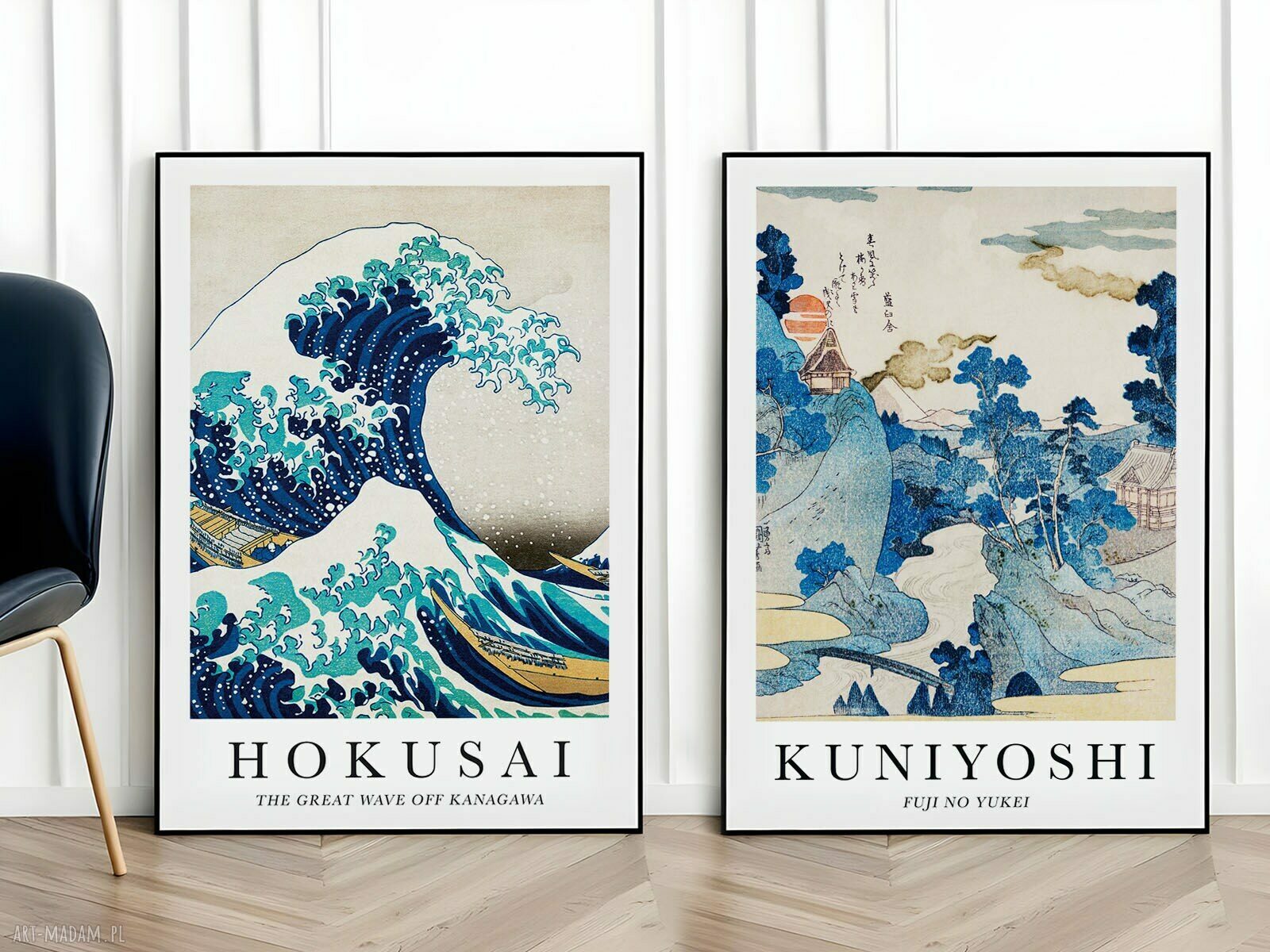 Zestaw 2 plakatów japońskich Hokusai 61x91 cm