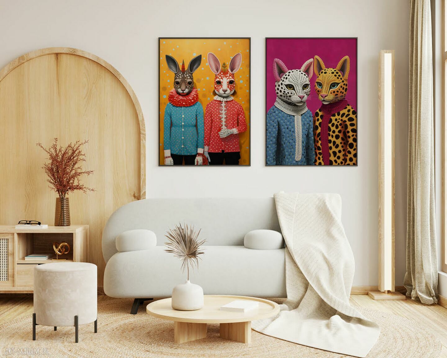 Zestaw 2 plakatów z motywem zwierzęcym - format 30x40 cm