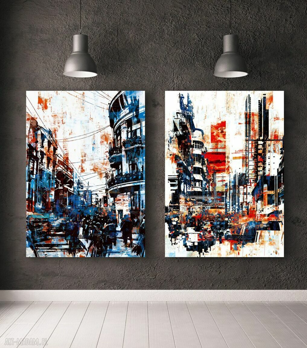 Zestaw 2 plakatów abstrakcje 40x50 cm - do salonu i sypialni