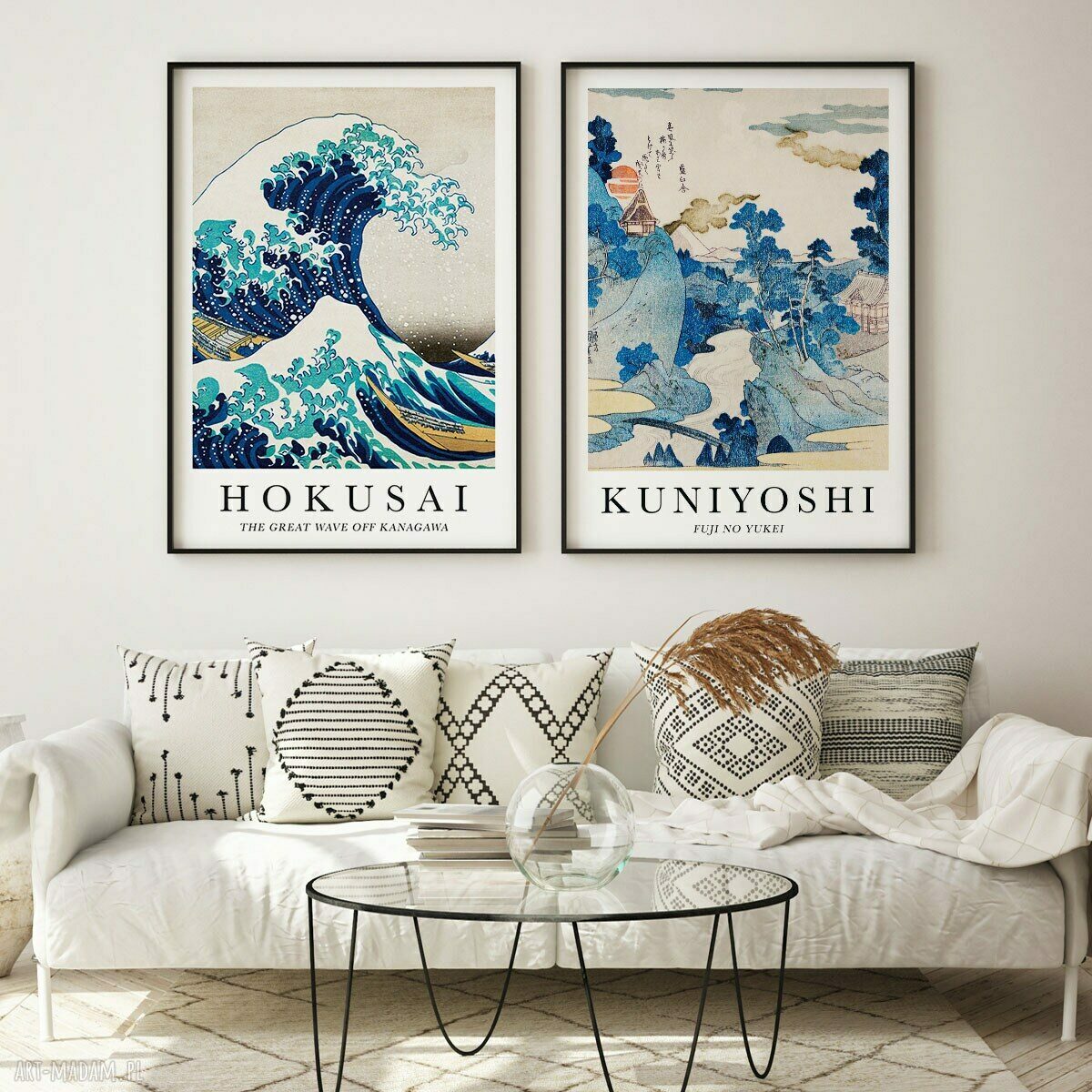 Zestaw 2 plakatów japońskich Hokusai 61x91 cm