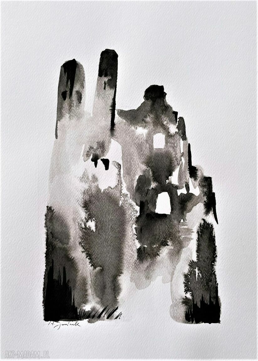 Zestaw 3 grafik „Pozozstałości” - tryptyk 3 x 30 x 42 cm