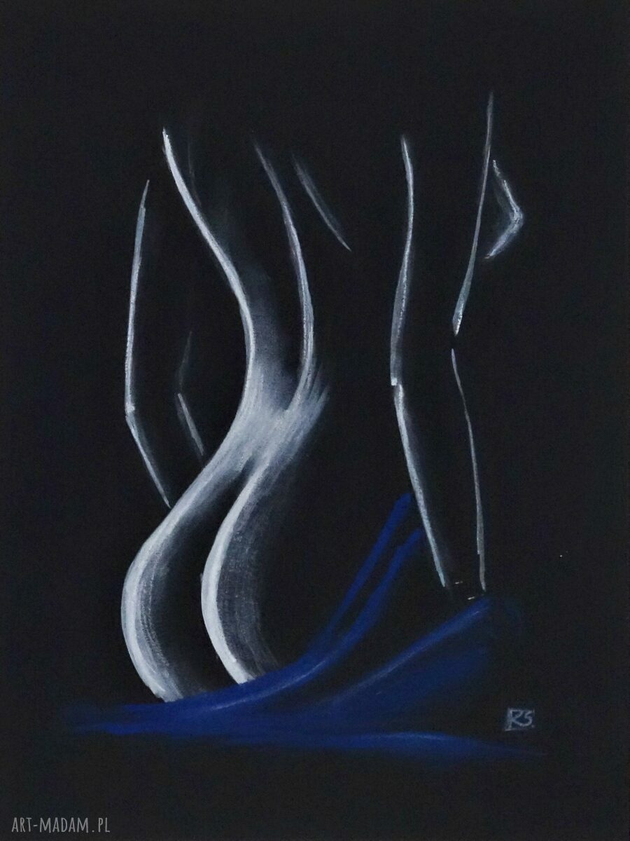 Zestaw 3 grafik 30x40 cm w czerni i bieli - ręcznie wykonane abstrakcje