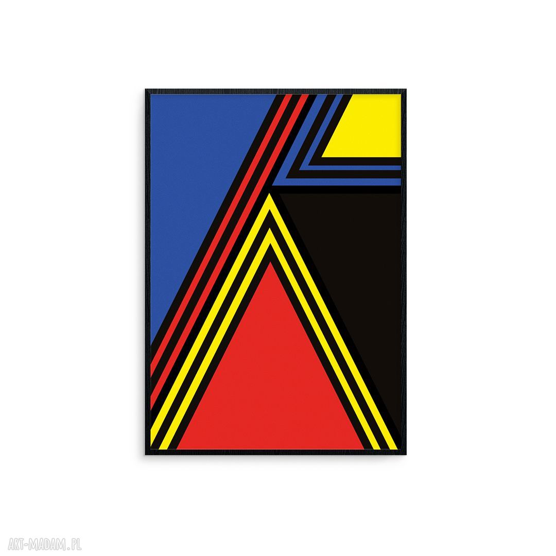 Zestaw 3 grafik B2 w stylu Bauhaus - gotowe do zawieszenia