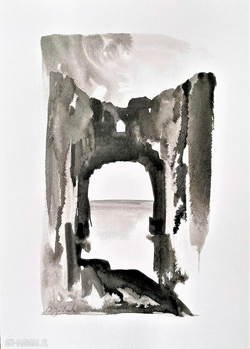 Zestaw 3 grafik „Pozozstałości” - tryptyk 3 x 30 x 42 cm