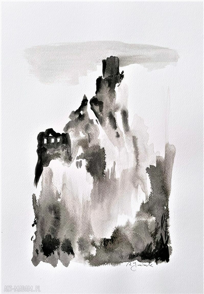 Zestaw 3 grafik „Pozozstałości” - tryptyk 3 x 30 x 42 cm