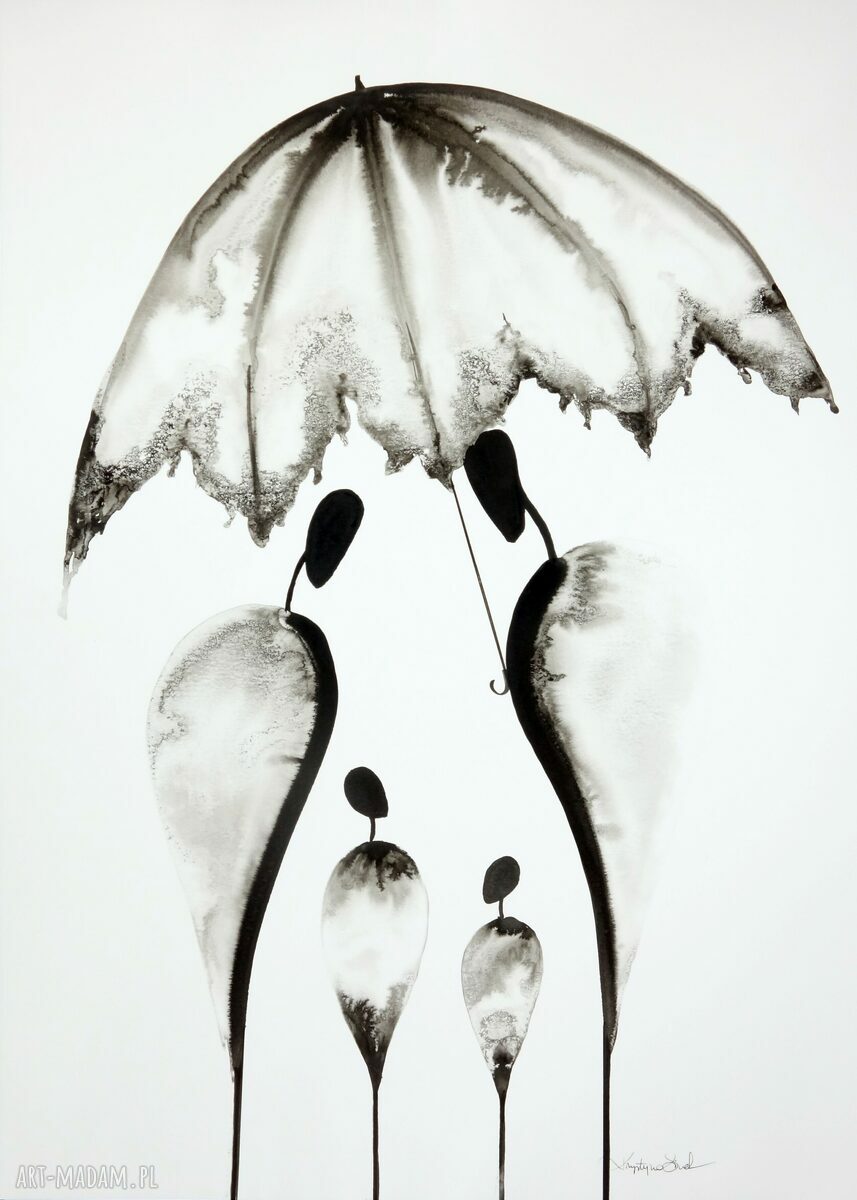 Zestaw 3 grafik 50x70 cm - abstrakcja z charakterem do Twojego salonu