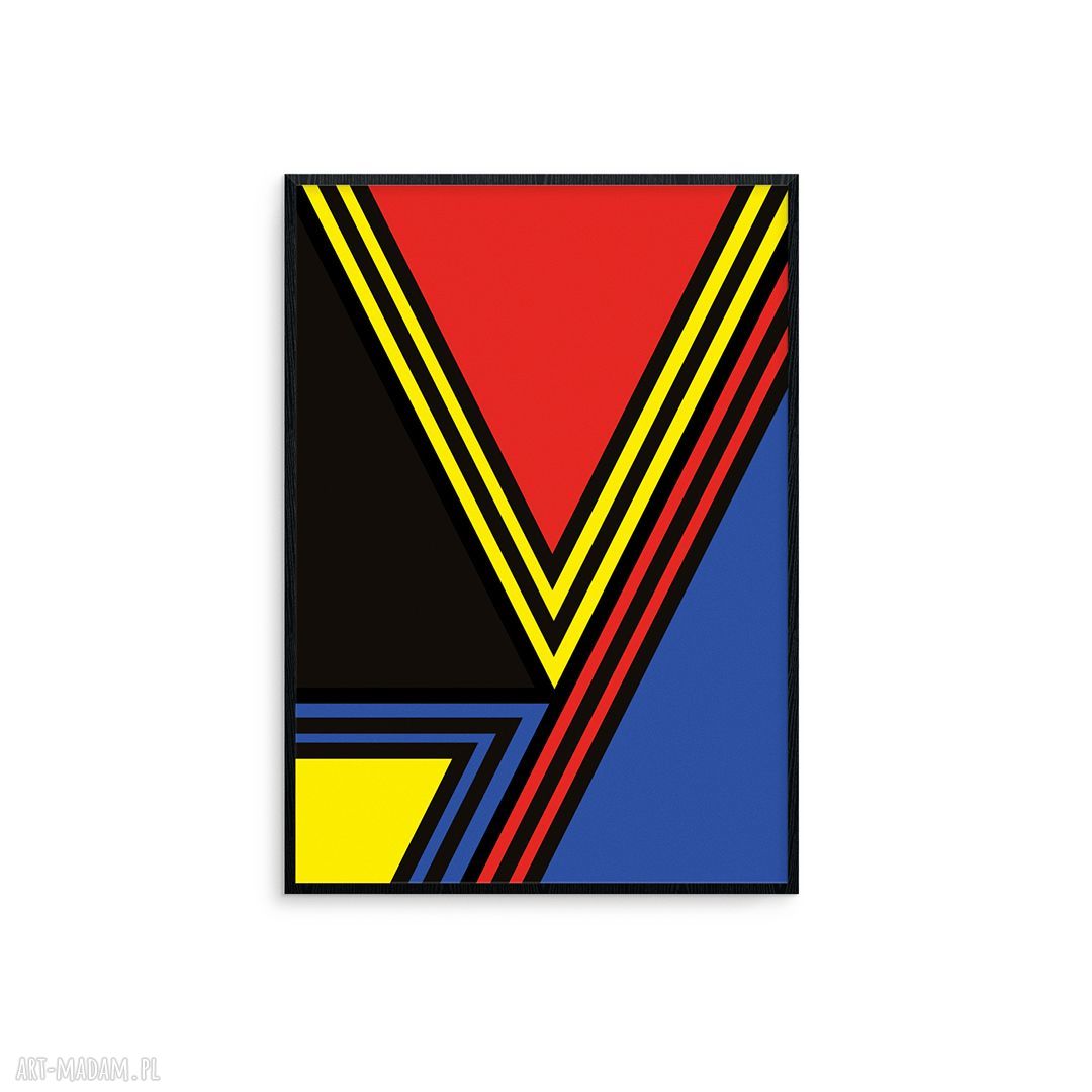 Zestaw 3 grafik B2 w stylu Bauhaus - gotowe do zawieszenia