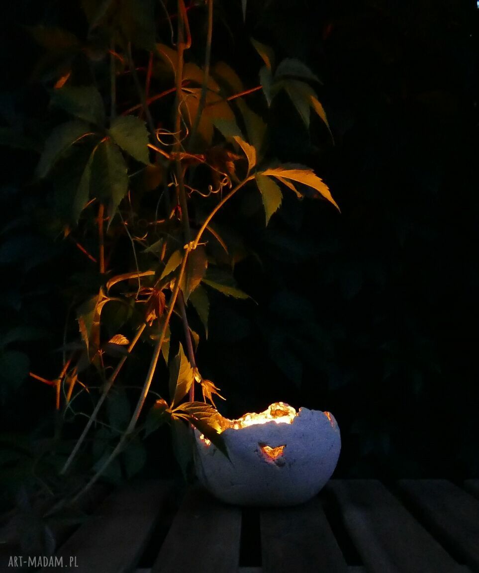 Zestaw 3 lampionów ceramicznych beżowo-złotych