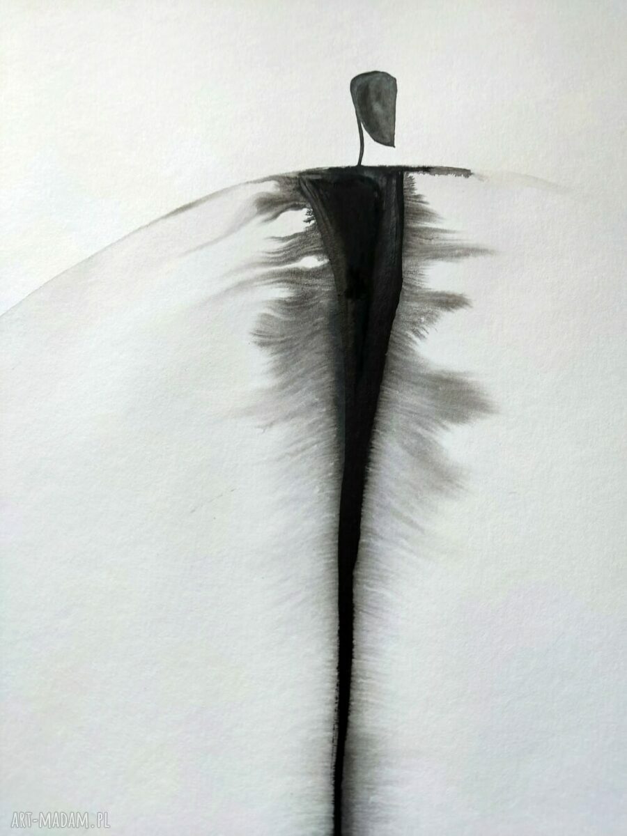 Zestaw 3 czarno-białych obrazów abstrakcyjnych malowanych ręcznie 50x70 cm