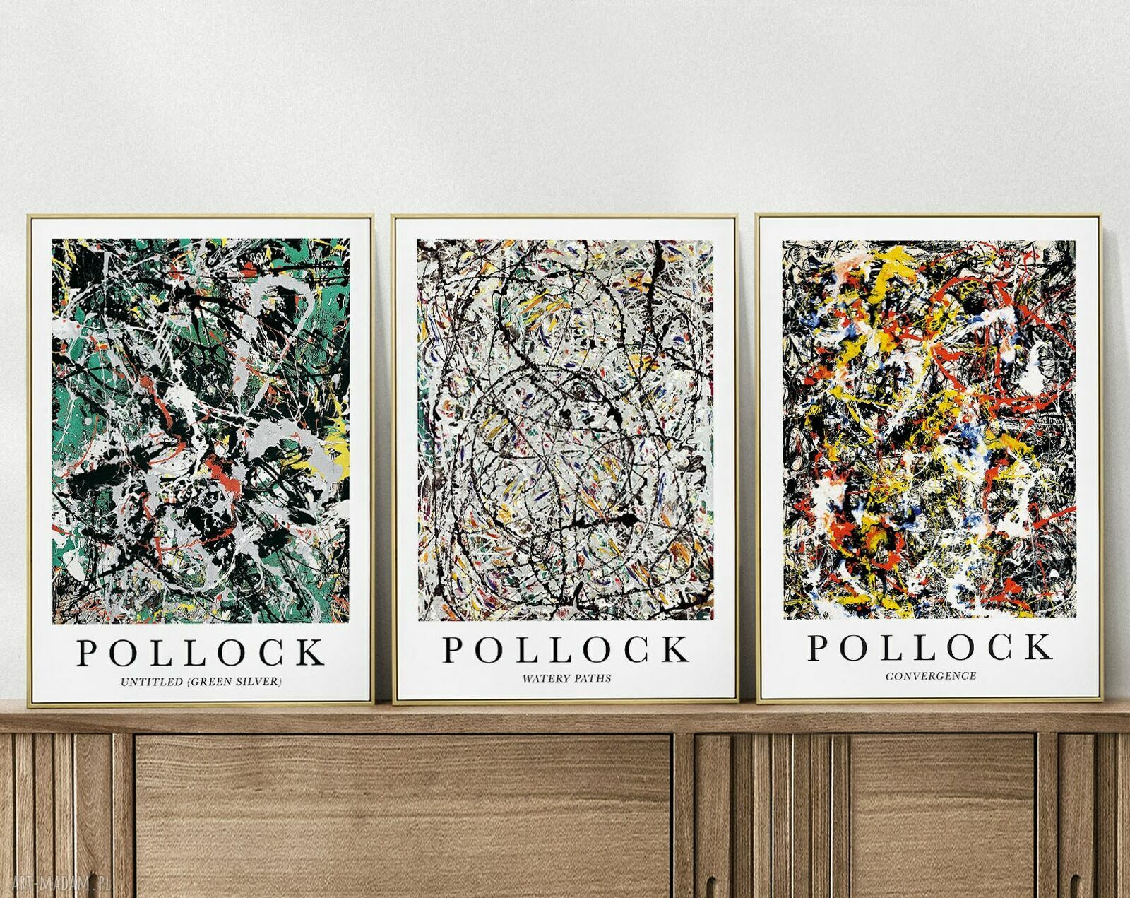 Zestaw 3 plakatów Pollock 61x91 cm do biura i kancelarii