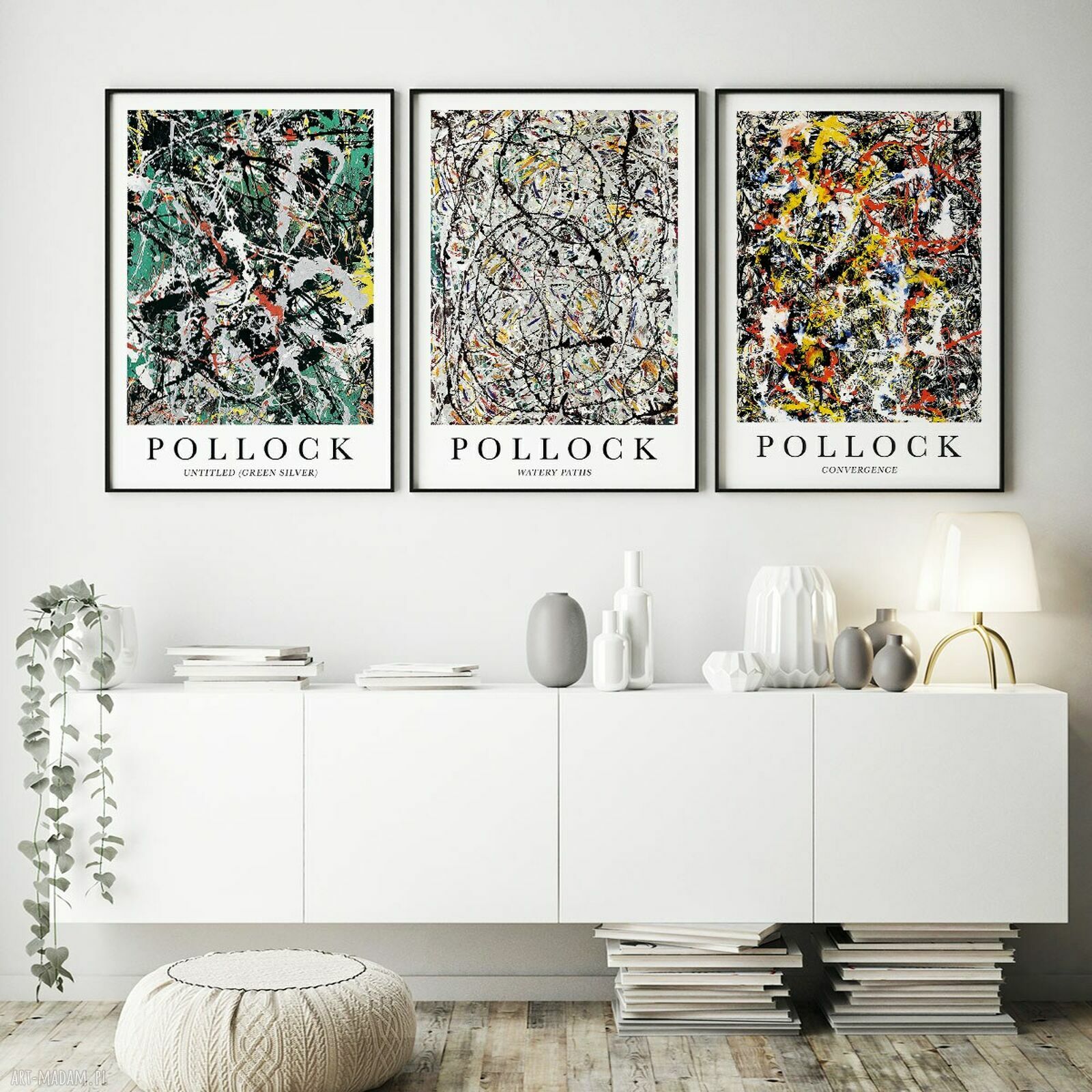 Zestaw 3 plakatów Pollock w formacie 50x70 cm