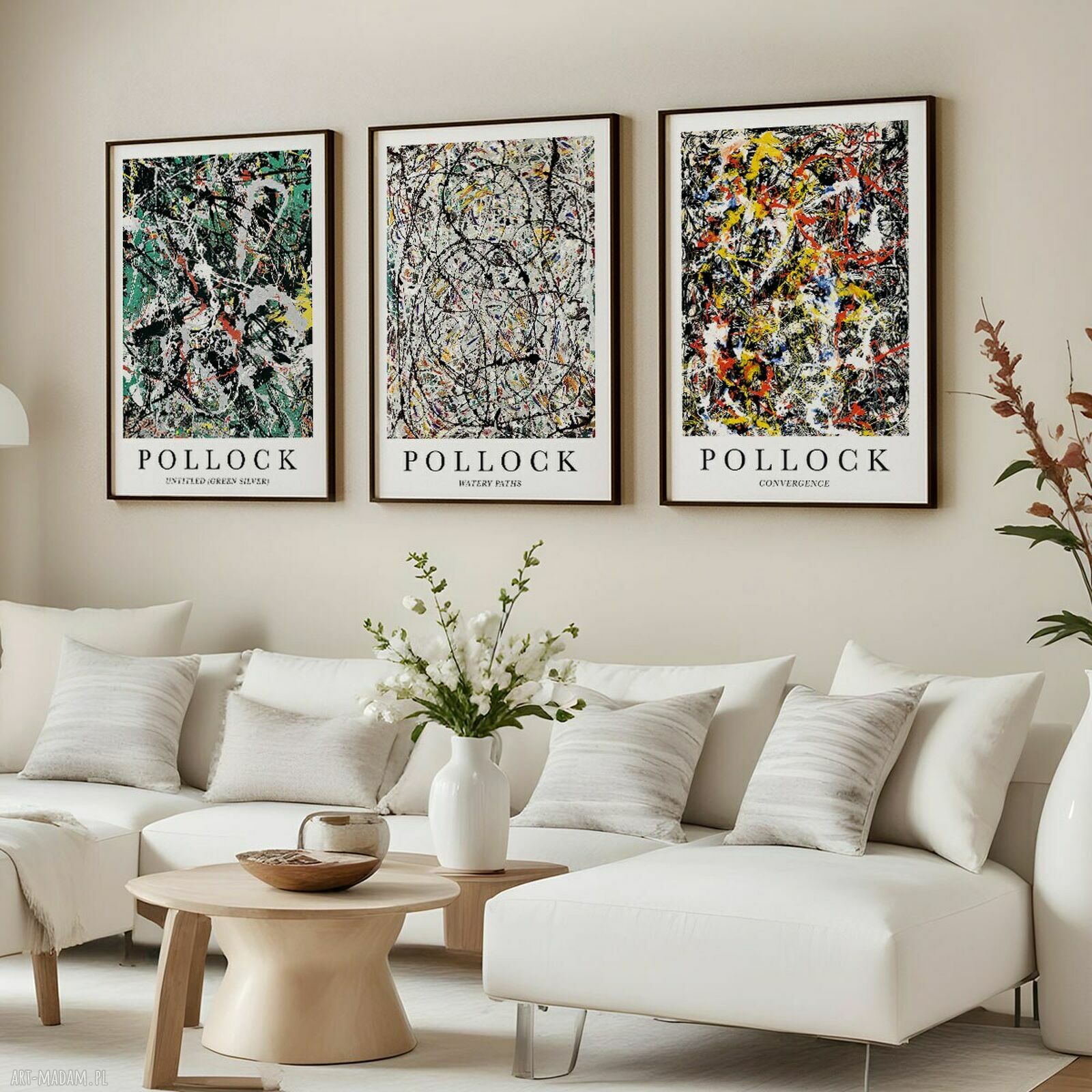 Zestaw 3 plakatów Pollock 61x91 cm do biura i kancelarii