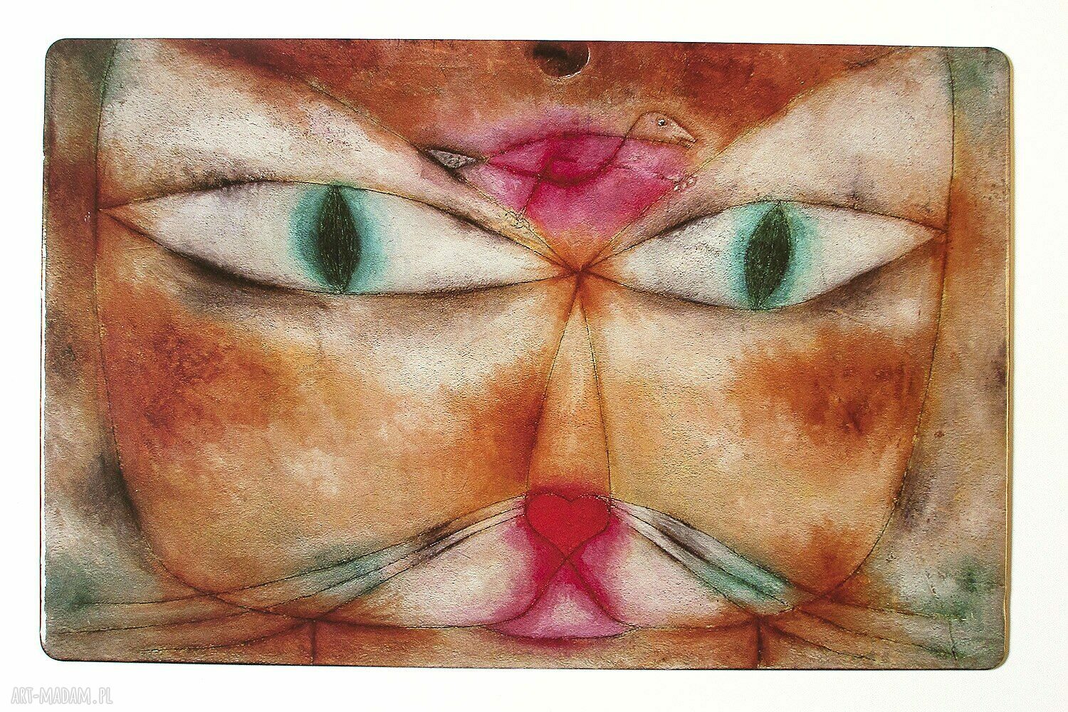 Zestaw 4 dużych podkładek na stół - Paul Klee "Kot i ptak"