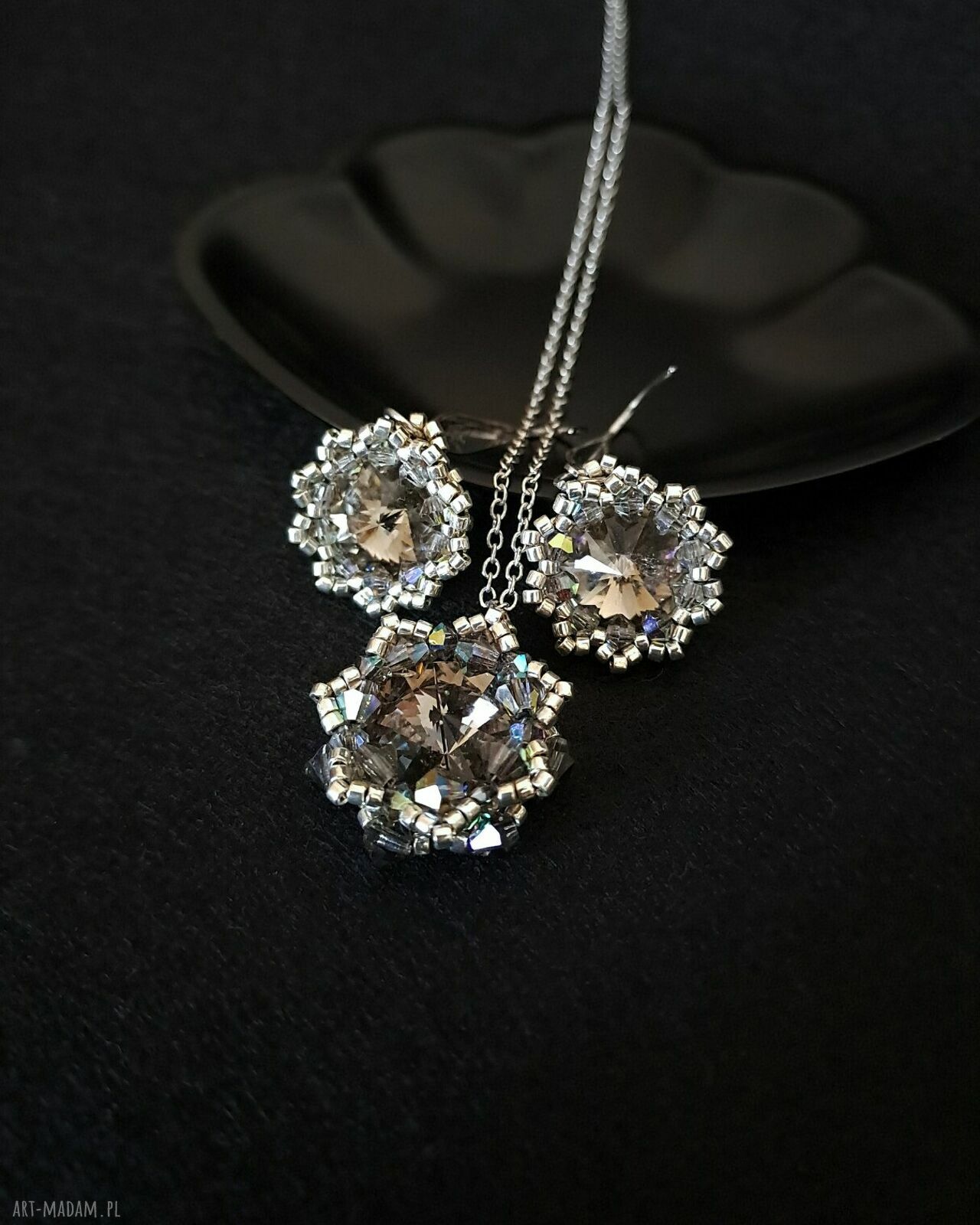 Zestaw biżuterii Black Diamond Maxima: naszyjnik i kolczyki