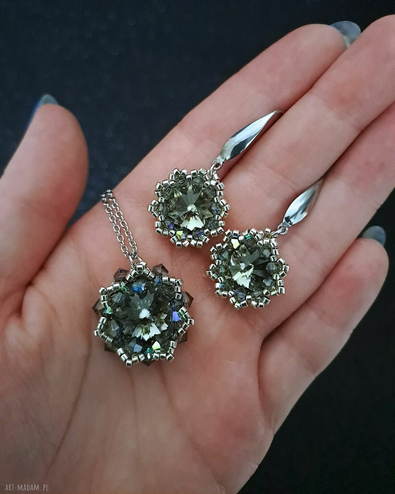 Zestaw biżuterii Black Diamond Maxima: naszyjnik i kolczyki