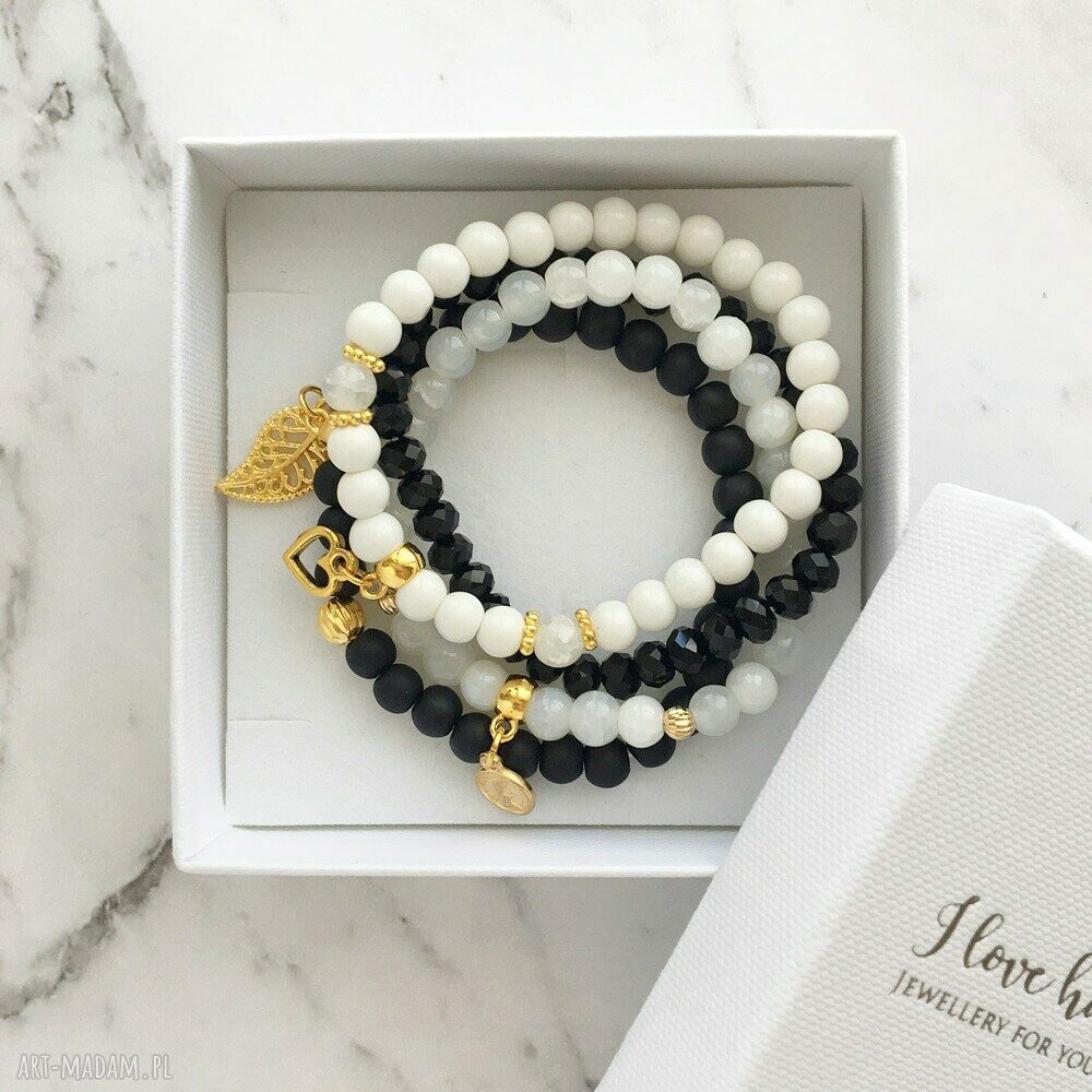 Zestaw bransoletek For Me, For You vol. 033 z zawieszkami - handmade