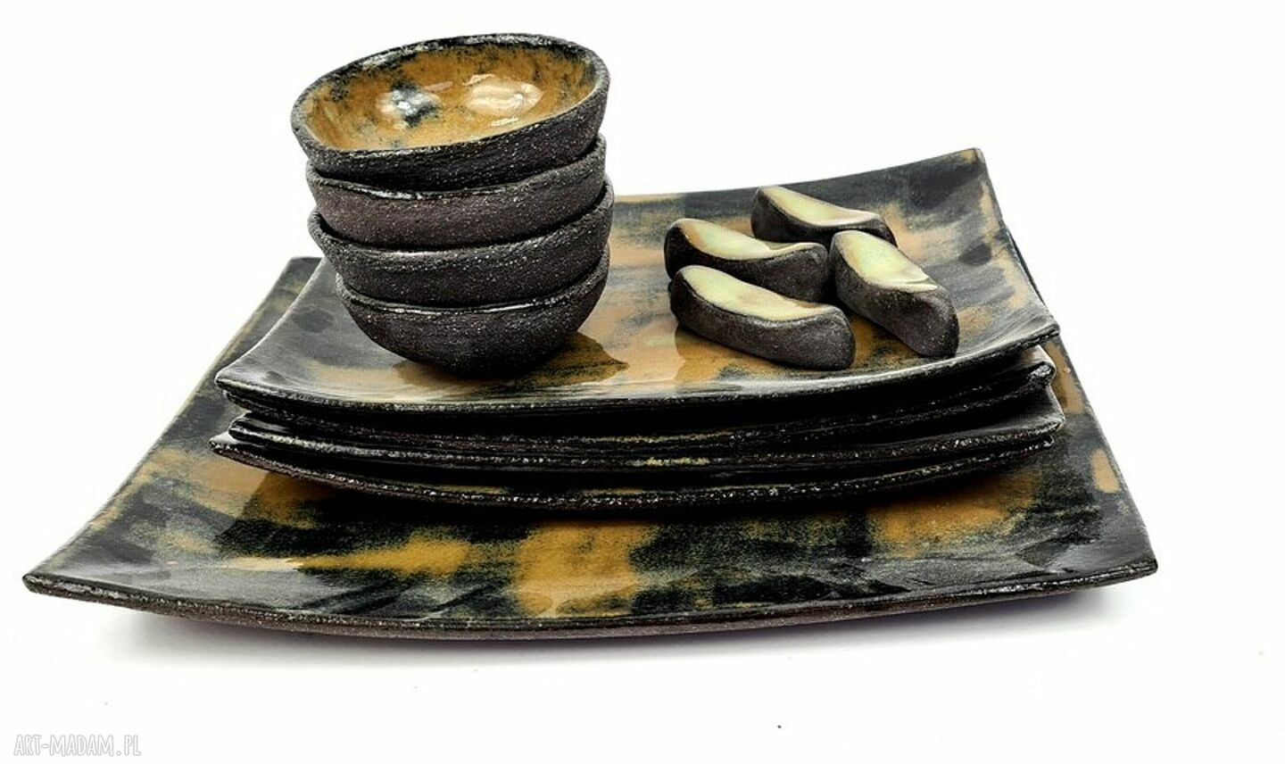 Zestaw ceramiczny do sushi dla 4 osób - poLEPIONE