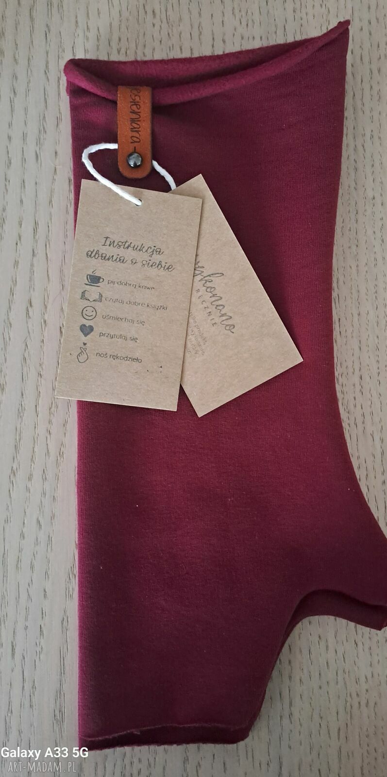 Dwustronna chusta zamotaniec i mitenki handmade
