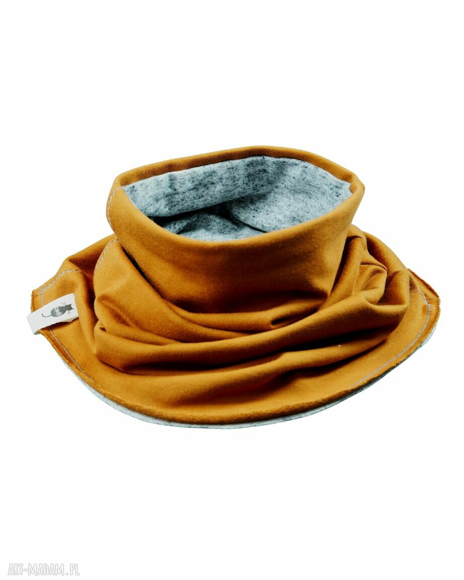 Zimowy zestaw czapka i komin Cynamon - handmade dla dziecka
