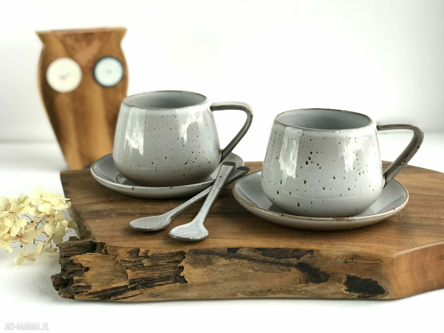 Zestaw dla dwojga Cappuccino - 2 filiżanki ceramiczne ze spodkami
